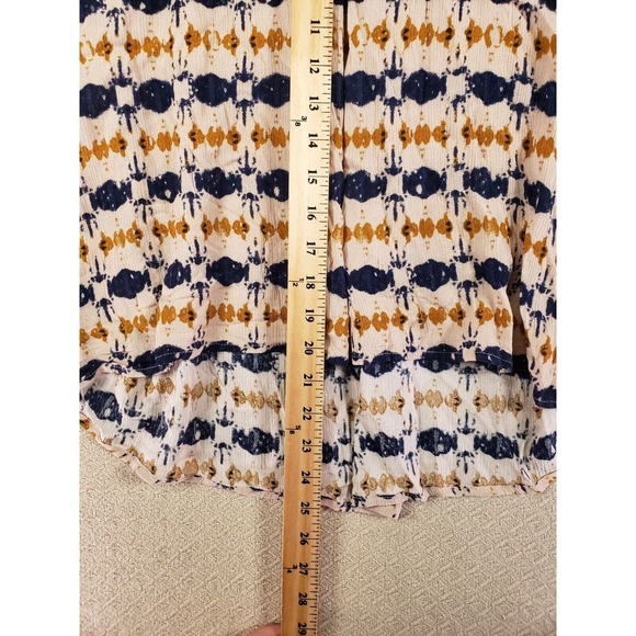 Studio B By Bobeau Top Womens XL Multicolour 100% Rayon Balloon Sleeve Blouse - Picture 5 of 10